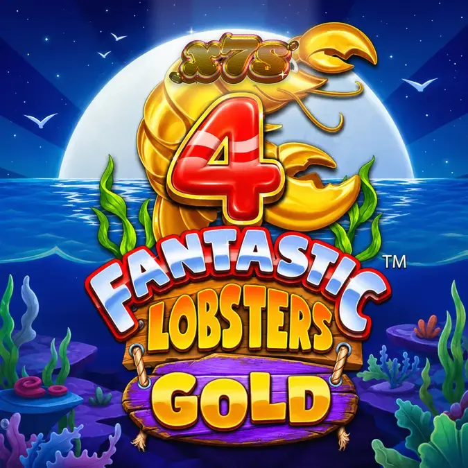 Interface do jogo de slot 4 Fantastic Lobsters Gold com tema submarino